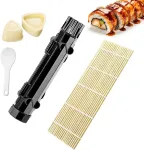 Katmerio 5 dalių su&scaron;ių gaminimo rinkinys, su&scaron;ių volelis su 2 bambukiniais kilimėliais, onigiri gaminimo įrankis, forma, lengvai naudojamas su&scaron;ių rinkinys vakarėliams, i&scaron;kyloms, kelionėms