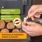 430&deg; Eco Lighter (1,5kg, 3kg, 6kg, 10 kg, 12 kg) &ndash; itin ilgas degimo laikas dėl va&scaron;ko &ndash; neribotas patvarumas &ndash; i&scaron; Austrijos &ndash; židinio uždegiklis, orkaitės uždegiklis, grilio uždegiklis, 1,5kg &ndash; 150 vnt.