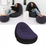 Pripučiama sofa-gultas-fotelis su kojų atrama, skirta paplūdimiui, sodui, tvirta + pompa