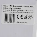 PNI apsauginis skydelis vienfazei saulės energijos sistemai su pertraukikliu