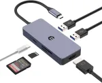 Usb-c &scaron;akotuvas 6-in-1 su Hdmi, Sd/tf, 100w Pd, 2xusb 3.0