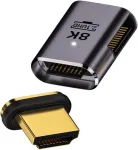 Nfhk 90 laipsnių kampu į kairę magnetinis 8k type-a hdmi 2.1 nuo vyri&scaron;ko iki moteri&scaron;ko tiesus vaizdo adapteris ne&scaron;iojamam kompiuteriui hdtv