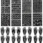 Henna tatuiruočių &scaron;ablonai, 24 lapai