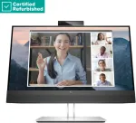 Hewlett Packard (HP) RENEW Sidabrinis HP E24mv G4 FHD Conferencing Monitorius - 23.8" 1920x1080 FHD 250-nit 60Hz AG, IPS, HDMI/VGA/DisplayPort, 4x USB-A, speakers, 5MP webcam, height adjustable/tilt/swivel/pivot, 1 metai