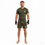 Vyri&scaron;ki kompresiniai mar&scaron;kinėliai DBX Bushido Combatwear, chaki