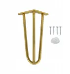 Moria Design Auksinė "hairpin Leg" metalinė kojelė baldams, 10 cm
