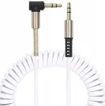 Oem Mini Jack 3.5mm Aux audio spiralinis kabelis 1.8m lankstus
