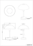 Trio Leuchten Donna 525790107 Led stalinė lempa, alabastro spalvos baltas stiklas, metalas, 4 W, matinio nikelio spalvos, 4x Touch