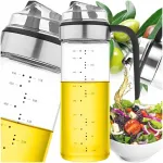 Stiklinis aliejaus/acto dozatorius su kam&scaron;teliu, 500 ml