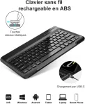 Fogari klaviatūra, skirta Honor Magicpad 2 Wifi plan&scaron;etiniam kompiuteriui 12.3 colio 2024, Azerty prancūzi&scaron;ka Azerty klaviatūra magnetinis Bluetooth belaidis apsauginis dėklas, skirtas Honor Magicpad 2 12.3 colio, juodas