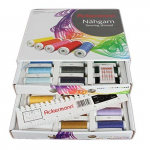 ACKERMANN siuvimo siūlų dėžutė (balta) su 36 spalvomis &aacute; 200m