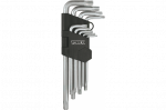 Topex Torx stiebo veržliarakčio komplektas L T10-T50 9vnt.