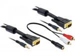 Delock Kabelis VGA + Sound 3m Stecker-Stecker