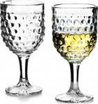 Affek Design Elise Dots Komplet 6 kieliszk&oacute;w 280ml7,5x7,5x15 cm