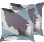 Shumee 2 dekoratyvinių pagalvių rinkinys pleistruose 45 x 45 cm violetinė- sidabro IXIA