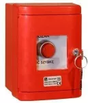 Spamel SP22-WC-11/OBC/A\. I&scaron;kilęs mygtukas 1Z 1R raudonas OBC korpuse, nikeliuotas žiedas SP22-WC-11/OBC/A\.