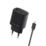 Beline Laidinis įkroviklis 1x USB-C 20W + kabelis lightning juodos spalvos PD 3.0 BLNCB20L