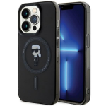 Apple iPhone 14 Pro Karl Lagerfeld dėklas IML Ikonik MagSafe (KLHMP14LHFCKNOK) juodos spalvos