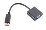 shiverpeaks BS14-05009, VGA (D-Sub), DisplayPort, Male, Female, Gold, Juodas