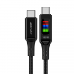 USB-C į USB-C laidas Acefast C7-03 1.2 m, su ekranu (juodas)