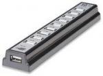Manhattan 161572 sąsajos &scaron;akotuvas USB 2.0 Type-B 480 Mbit/ai Juoda
