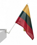 Aka_Baltic Lietuvos valstybės vėliavėlė automobiliui, 30x50 cm, su plastikiniu koteliu