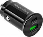 Kruger & Matz dvigubas USB 3100 mA automobilinis įkroviklis su Quick Charge 3.0 ir maitinimo tiekimu