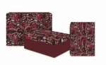 Lastva Dėžutės TROPICAL 3vnt bordo 295X220X110 260X190X105 230X160X100mm