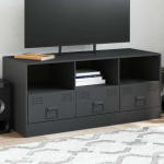 TV staliukas Televizoriaus spintelė, antracito spalvos, 99x39x44cm, plienas