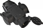 Brennenstuhl Brennenstuhl Kreuzverteiler Schuko-Gummikupplung 3x IP44