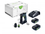 Suktuvas-gręžtuvas Festool CXS 18 C 3,0-Plus 18 V; 2x3,0 Ah akum.