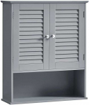 Vasagle Badezimmerschrank mit verstellbarem Einlegeboden und Lamellent&uuml;ren