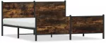 Lova Lovos rėmas be čiužinio, dūminio ąžuolo, 183x213cm, metalas