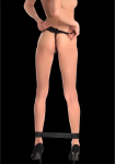 Ouch By Shots Ouch! Adjustable Steel Spreader Bar with Velcro Cuffs 54.5cm Juodas