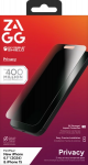 &bdquo;ZAGG InvisibleShield Glass Elite&ldquo; privatumas, skirtas &bdquo;iPhone 15/16&ldquo;.