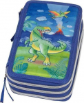 Faber-Castell - Trigubo Deckerio pie&scaron;tukų dėklas su dinozauro formos ra&scaron;tu (573041)