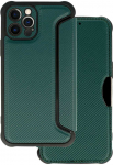 Topt Razor Carbon Book dėklas skirtas Apple iPhone 12 Pro dark žalios spalvos