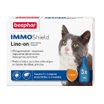La&scaron;ai nuo blusų ir erkių katėms - Beaphar IMMO SHIELD LINE-ON Cat, 3 pipetės