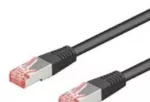 Goobay 68687, 0.5 m, Cat6, S/FTP (S-STP), RJ-45, RJ-45, Juodas