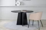 Venture Design Valgomojo stalas, Bootcut, &oslash;110 cm, Juodas