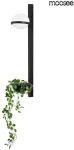 16W LED sieninis &scaron;viestuvas PLANT WALL, juodas, 3000K
