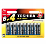TOSHIBA AA alkaline baterijos 10 pakuočių