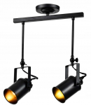 Pakabinamas &scaron;viestuvas Lubinis &scaron;viestuvas DEMIR 2,3994,AC220-240V,50/60Hz,2*E27, IP20, dvigubas, juodas