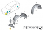 BMW X7 G07 Kairysis Apatinis Ratai Dėžės Gaubtas Originalus 51757453929
