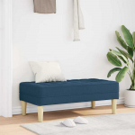 suoliukas su pagalve Mėlyna 113 x 57 x 39 cm audinys