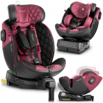 Automobilinė kėdutė Nukido Prestige Line juoda-rožinis 0-36 kg ISOFIX