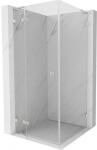 Du&scaron;o kabina Mexen Lunar L, kairė, 80 x 80 cm, transparent/brushed nickel