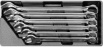 Plok&scaron;čiųjų veržliarakčių rinkinys 22-32 mm, chromuotas, skirtas dirbtuvėms, veržliarakčių rinkinys, žiedinių veržliarakčių rinkinys