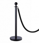 Virvinis atitvaras juodos spalvos su 150 cm juoda virve ROYAL