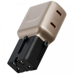 laidinis įkroviklis Energea TravelGo Adapteris 45 2xUSB-C 45W auksinis-juodas